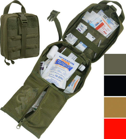 Tactical Breakaway Pouch MOLLE Emergency Medical Kit Tri Fold First Aid Case