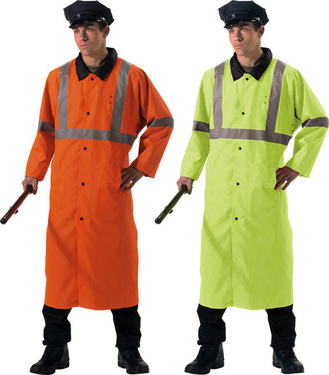 Reflective Hi Vis High Visibility Reversible Rain Police Traffic Jacket Coat