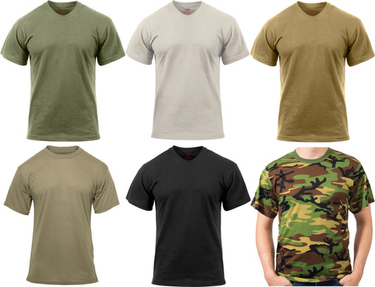 Solid Moisture Wicking Tactical Military Silky Polyester T-Shirt