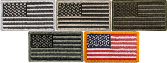 US Flag America USA Hook & Loop Flag Patch 1-7/8" x 3-3/8"