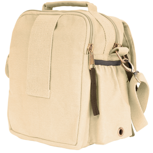 Small Messenger Canvas & Leather Everyday Utility Outdoor Travel Crossbody Bag