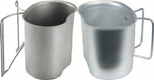 Metal Canteen Cup 1 Quart Campers Camping Military Army Travel Outdoor RV Boat