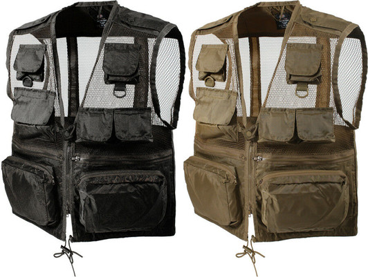 Tactical Recon Vest, Lightweight Nylon Mesh Multi Pocket & Pouches