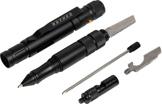 Tactical Pen Flashlight Emergency Pocket Tool Glass Breaker Knife & More!