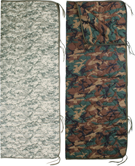 Zipper Poncho Liner Sleeping Bag Military Blanket Army Woobie Digital Camo Full Zip Liner 62" x 82"