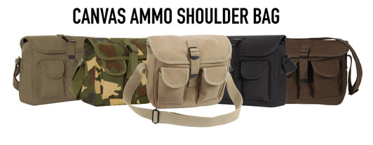 Cotton Canvas Army Shoulder Bag Multi Purpose Military Camo Tote Carry Courier