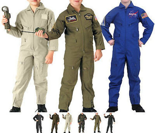 Kids Air Force Pilot Flight Suit Military Coveralls Camo Tactical Jumpsuit NASA