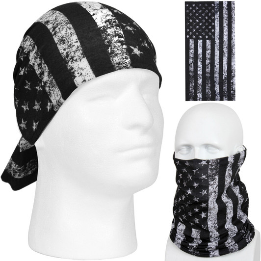 US Flag Tactical Head Wrap Bandana Face Neck Cover Scarf Gaiter Balaclava Hat