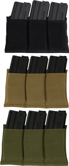 Ammo Pouch Triple Mag Elastic Retention Pouch Lightweight Carrier