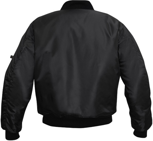 Black NASA Meatball MA1 Flight Jacket Space Shuttle Patches Bomber Coat