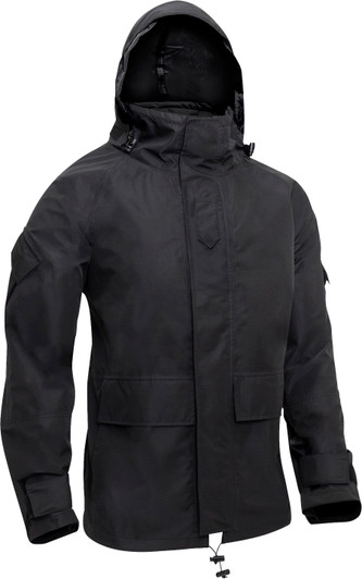 Black Tactical Hard Shell HYVAT Jacket Extreme Cold Weather Triple Layered Coat