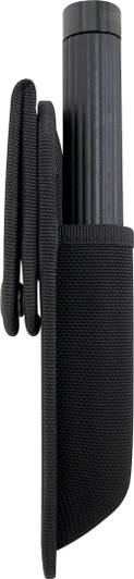 Black Rotating Swivel Long Baton or Flashlight Holder Pouch