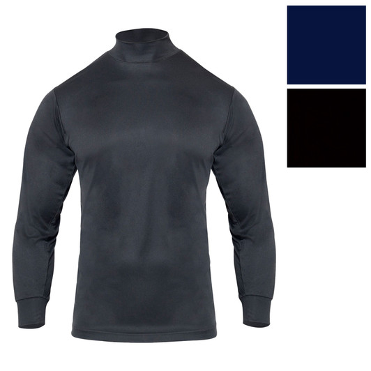 Moisture Wicking Turtleneck Long Sleeve Uniform Base Layer Mock Shirt