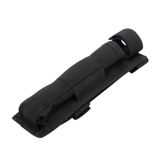 Black Long MOLLE Holder for Baton Pouch With Bottom Hook And Loop Web Strap