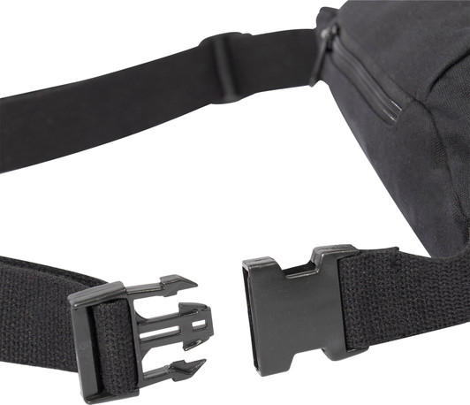 Black Crossbody Fanny Pack Canvas Sport Belt Strap Quick Release Buckle Bag