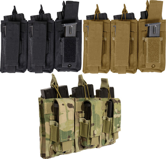 MOLLE Triple Mag Pouch Kangaroo Rifle and Pistol Pouch with Hook & Loop Closure