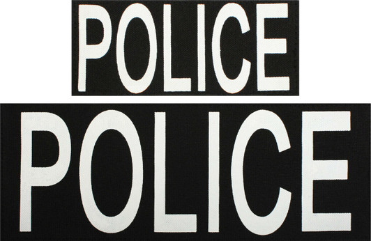 Police Patches Set - Hook Back for Vests or Jackets