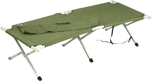 Olive Drab Oversized Aluminum Folding Cot Large Camping Sleeping