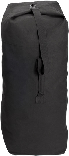 ARMYU Black Giant Top Load Canvas Military Duffle Bag (30" x 50")