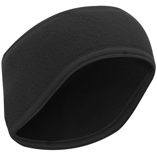 Black Polar Fleece Headband with Ear Warmers