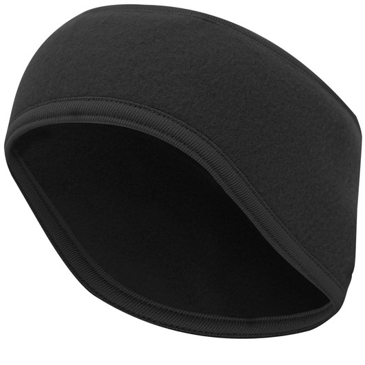 Black Polar Fleece Headband with Ear Warmers