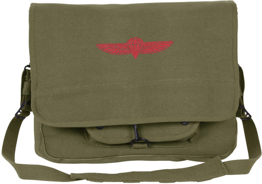 Olive Drab Israeli Paratrooper Shoulder Bag