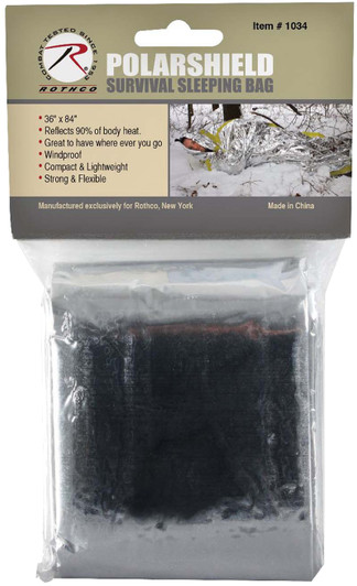 Polarshield Survival Emergency Sleeping Bag | Silver Mylar Reflective Blanket