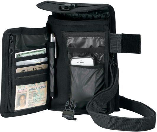 Black Venturer Mini Travel Portfolio ID Wallet Bag