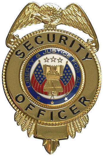 Silver - SECURITY OFFICER Pin-On Badge