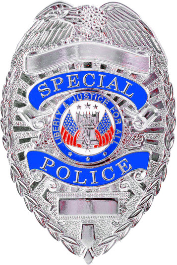 Silver Special Police Badge | Deluxe Pin On Officer Shield