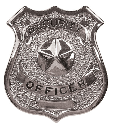 Silver - SECURITY OFFICER Pin-On Badge