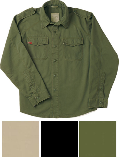 Tactical Fatigue Shirt Long Sleeve Military Vintage Style Army Button Up Field Shirt