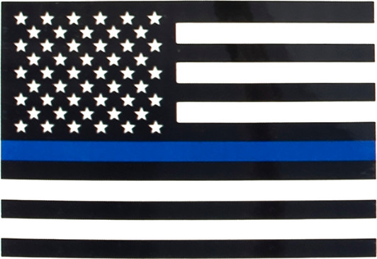 Transparent Thin Blue Line Flag Decal Law Enforcement Flag