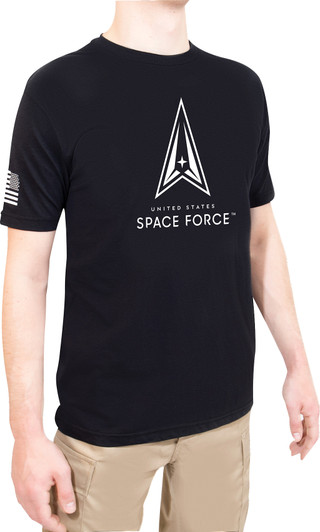 Black US Space Force Athletic Fit Short Sleeve T-Shirt - Men's