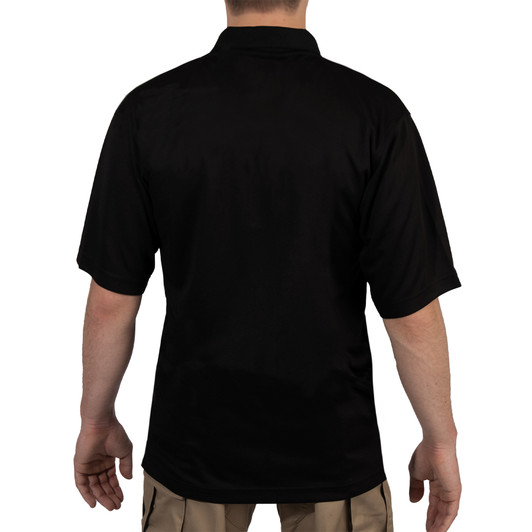 Black USMC Eagle, Globe & Anchor Moisture Wicking Polo Shirt US Marine Shirt