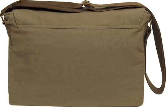 Olive Drab Deluxe Vintage Canvas Messenger Bag Shoulder Zipper Bag