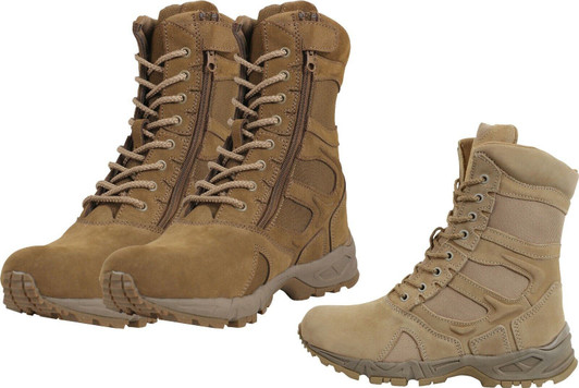 Forced Entry Combat Deployment Boots Side Zipper Tactical 8" High