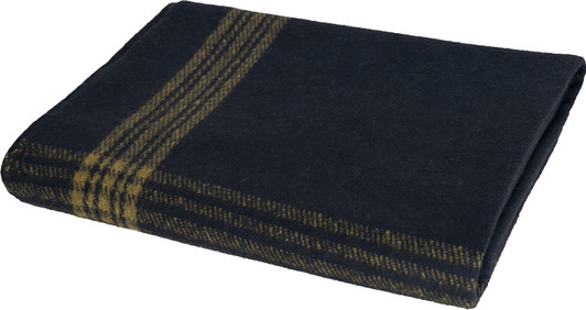 Striped Wool Blend Blanket Camping Survival Emergency Bed Throw Cover 62" x 80" Military Army Style Warm Winter Bedding Cover