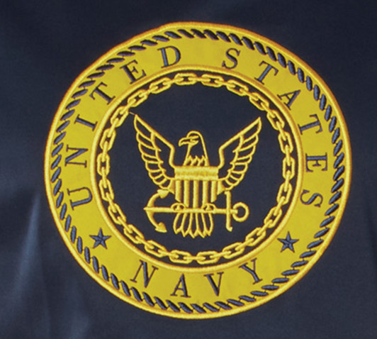 US NAVY Eagle Emblem Logo Hoodie Poly USN US Navy Official Pullover Sweatshirt
