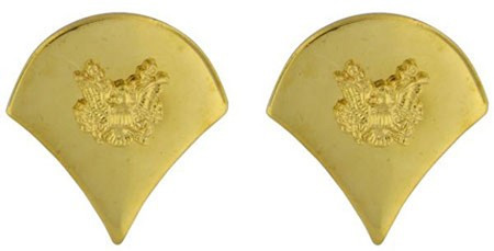Gold Specialist E-4 United States Army Rank Insignia Pin