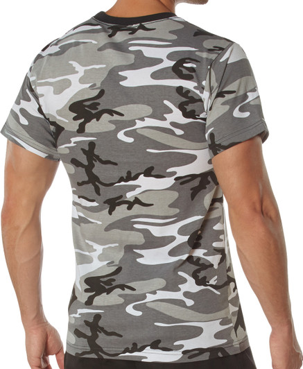 100% Cotton 5oz. Camouflage Short Sleeve T-Shirt Army Fashion Standard Fit Tee