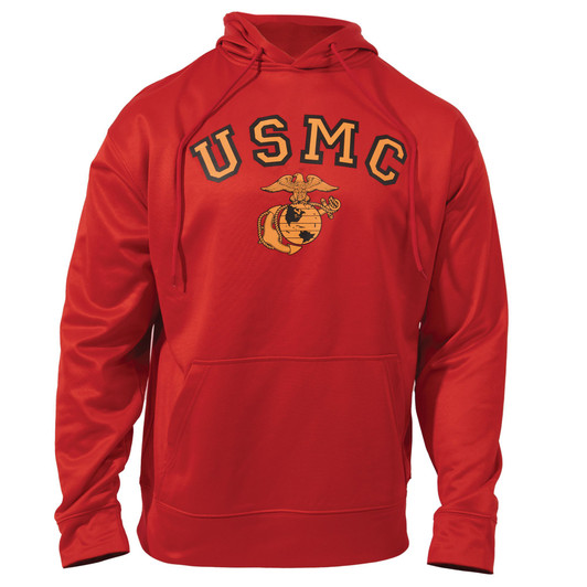 USMC Eagle, Globe, and Anchor Pullover Hooded Sweatshirt–Men's Pull Over Hoodie (92220)