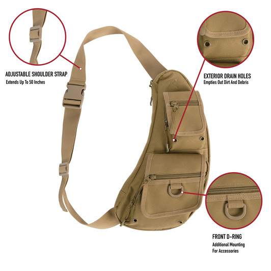 Tactical Crossbody Everyday Shoulder Utility Bag with Adjustable Strap