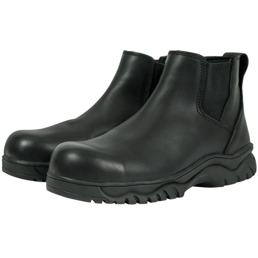 Men's Black Chelsea Lightweight Work Boots Waterproof Composite Toe Boots 6 Inch