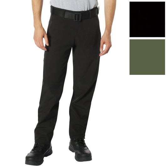 Men’s Lightweight Active Flex Soft Shell Pants – Stretchable Water Resistant Rugged Trousers