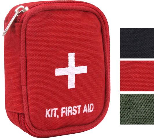 Military Zipper First Aid Kit with Supplies – Heavyweight Pouch With 20 Essential First Aid Supplies