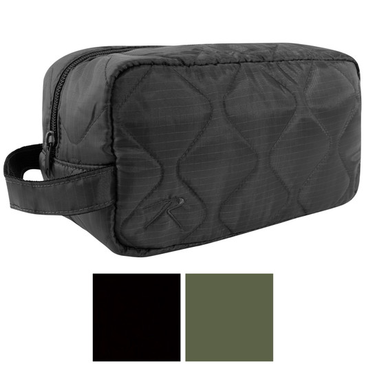 Lightweight Quilted Woobie Travel Kit – Compact Toiletry Bag Shaving Bag 4L