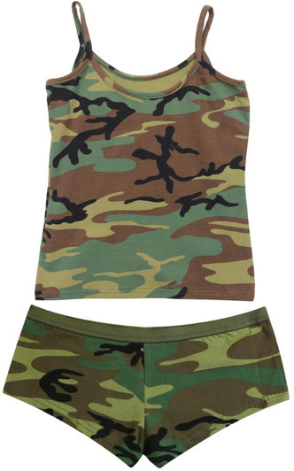 Womens Booty Shorts and Tank Top Set