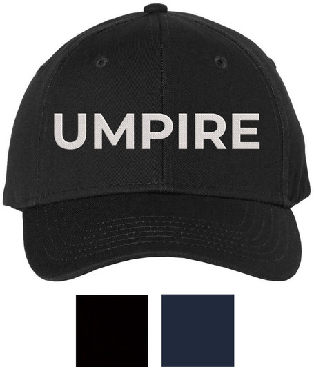Umpire Embroidered Baseball Cap | Adjustable Cotton Cap for Coaches, Referees & Sports Officials with Hook and Loop Closure
