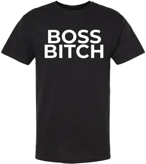 Boss Bitch Female Graphic Printed Tee – Funny Empowering T-Shirt for Women, Girl Boss Gift, Feminist Statement Shirt, Black